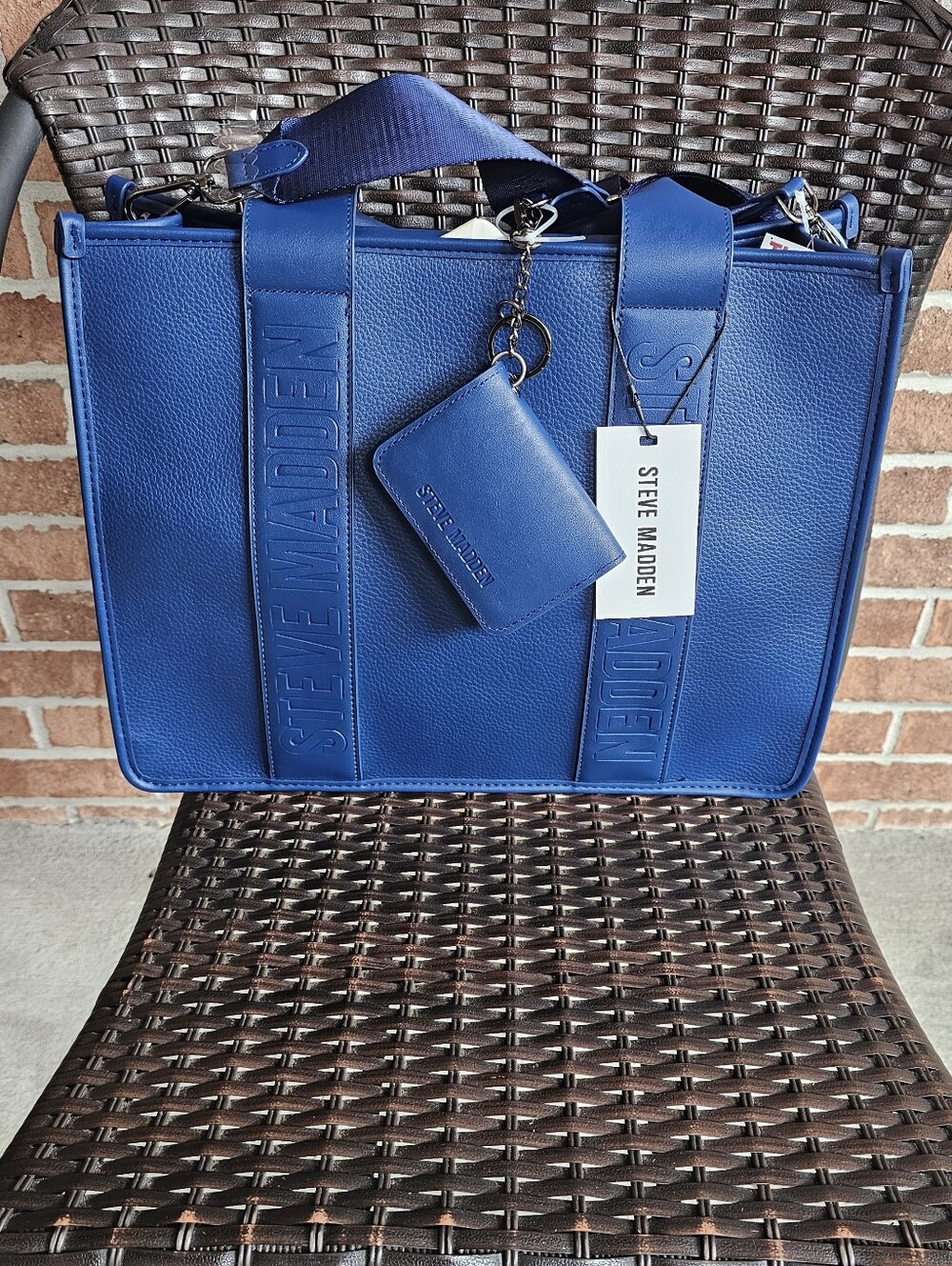 Steve Madden Royal Blue Structured Tote